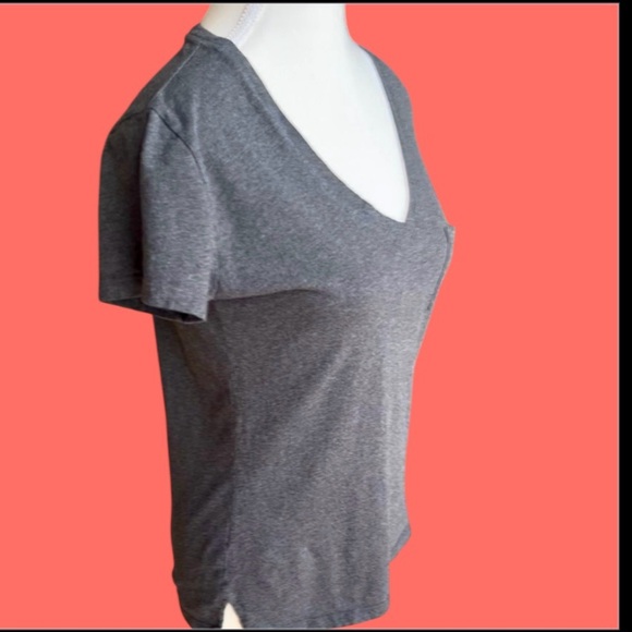 Gray V-Neck Women's Top - Picture 2 of 7